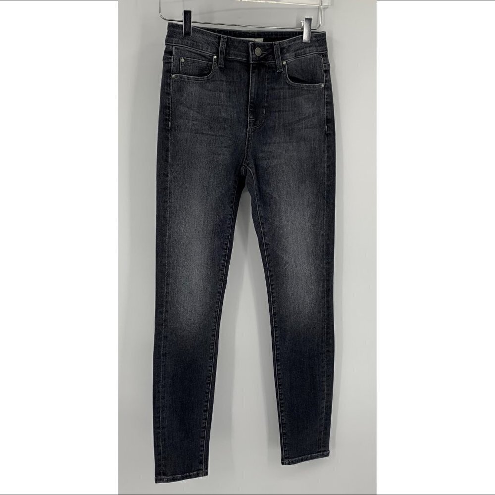 Fidelity Denim Gwen skinny jeans mid-rise Downtown Manhattan black gray new 26